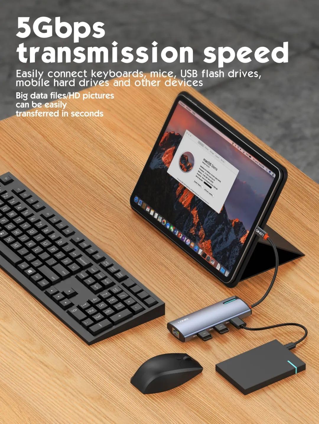 LDNIO 6-in-1 USB-C Docking Station HUB