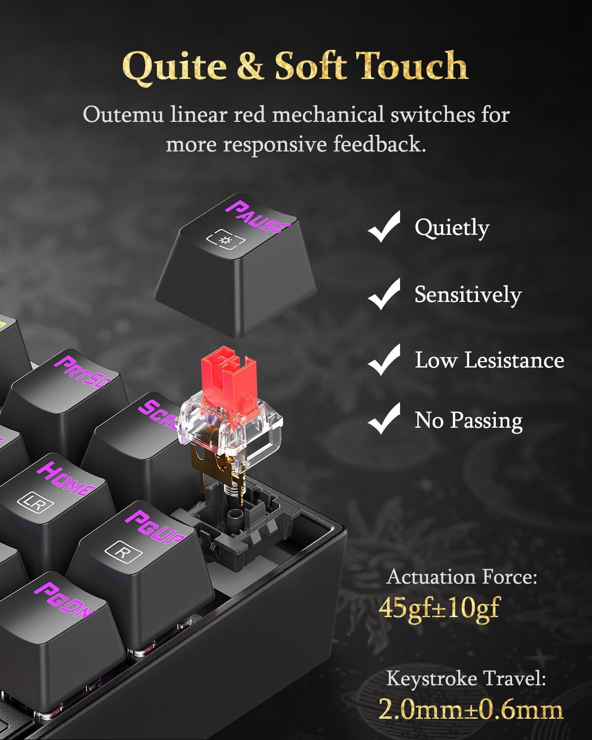 Redragon Kumara K552 KR RGB Red Switch UK Layout