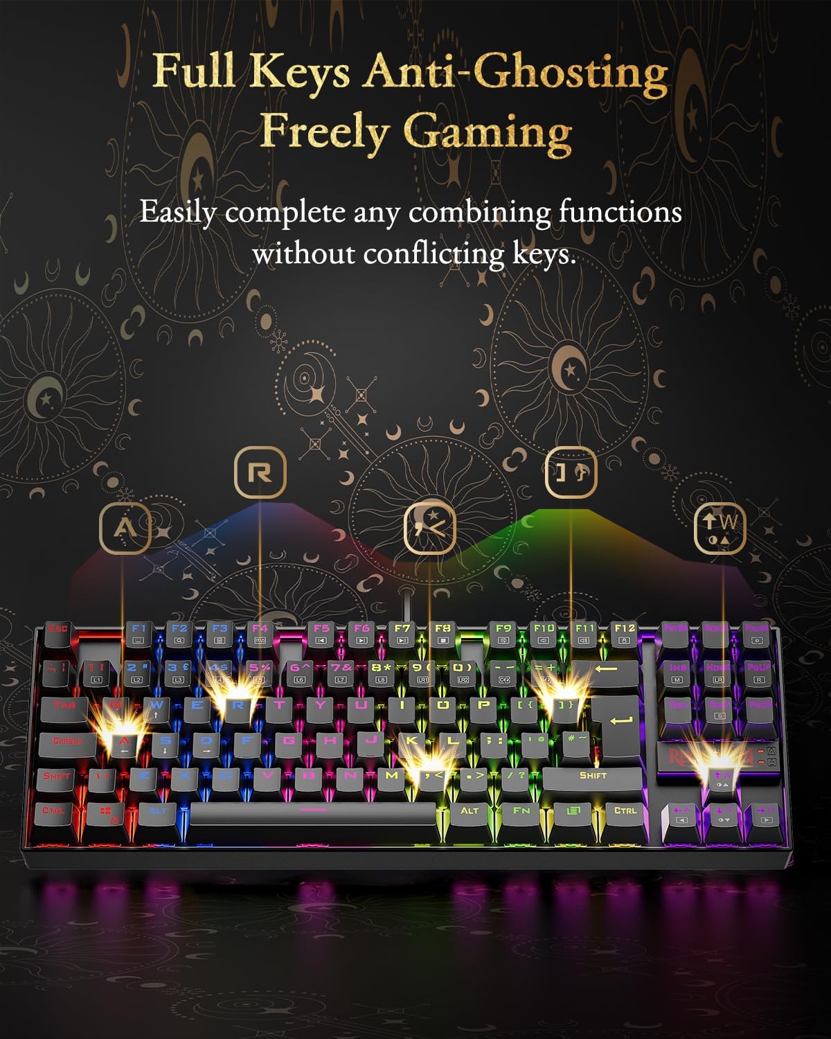 Redragon Kumara K552 KR RGB Red Switch UK Layout