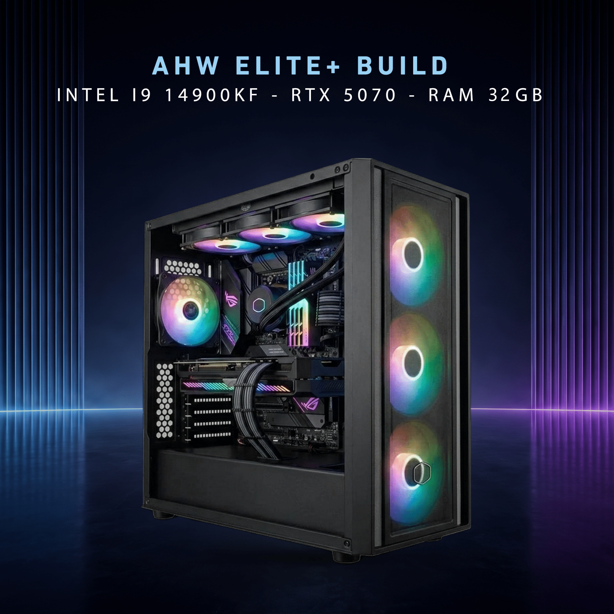 AHW Elite+ Build (Intel i9 14900KF & RTX 5070 & 32GB RAM) - AHW Store