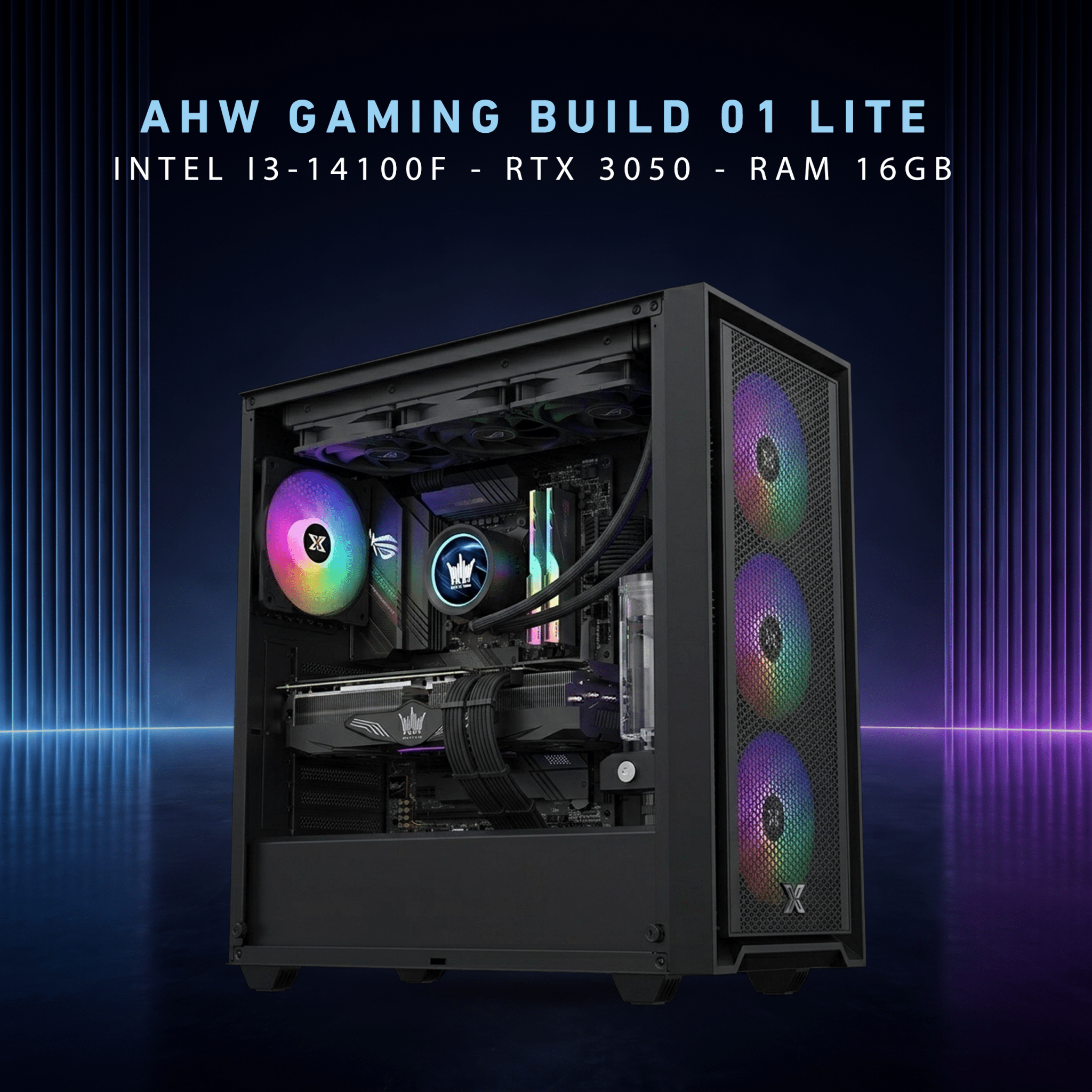 AHW Gaming Build 01 Lite with Intel i3-14100F & RTX 3050 - AHW Store
