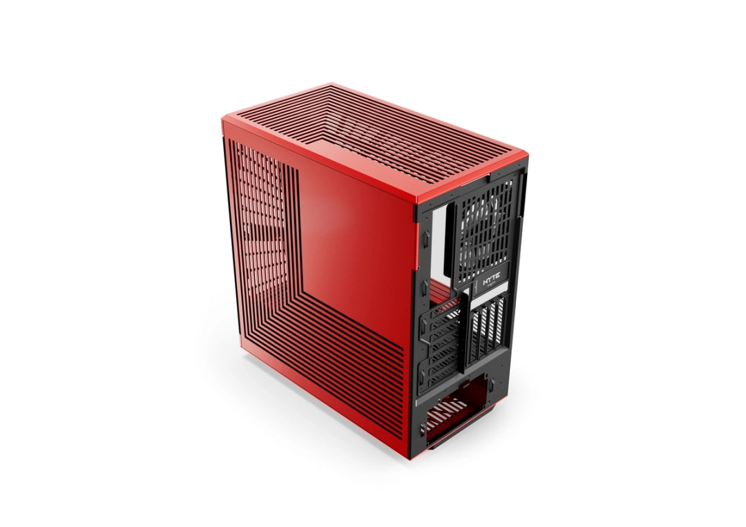 HYTE Y40 Modern Aesthetic Panoramic Tempered Glass Mid-Tower ATX Computer Gaming Case with PCIE 4.0 Riser Cable Included, Red (CS-HYTE-Y40-BR)