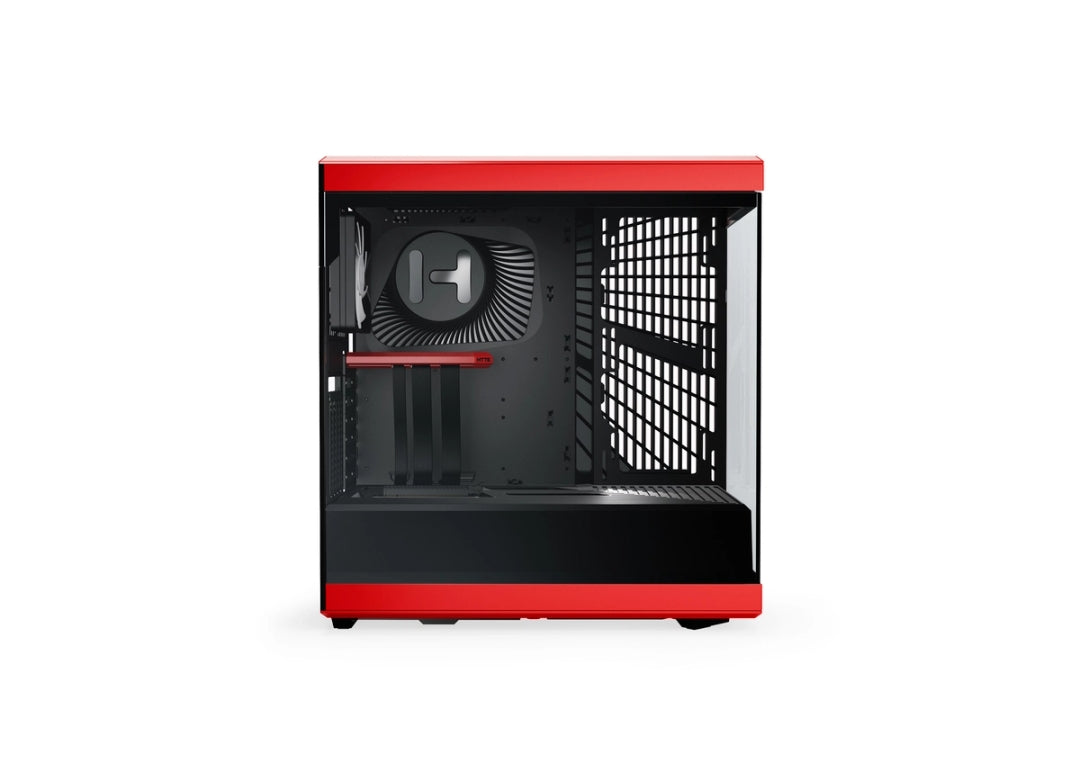 HYTE Y40 Modern Aesthetic Panoramic Tempered Glass Mid-Tower ATX Computer Gaming Case with PCIE 4.0 Riser Cable Included, Red (CS-HYTE-Y40-BR)