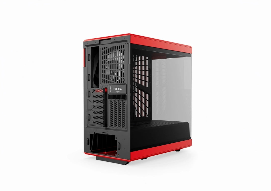 HYTE Y40 Modern Aesthetic Panoramic Tempered Glass Mid-Tower ATX Computer Gaming Case with PCIE 4.0 Riser Cable Included, Red (CS-HYTE-Y40-BR)