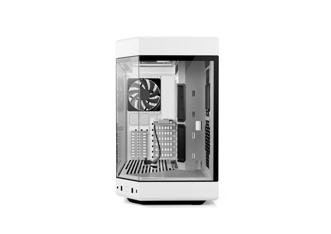 HYTE Y60 Modern Aesthetic Dual Chamber Panoramic Tempered Glass Mid-Tower ATX Computer Gaming Case with PCIE 4.0 Riser Cable Included, Snow White (CS-HYTE-Y60-WW)