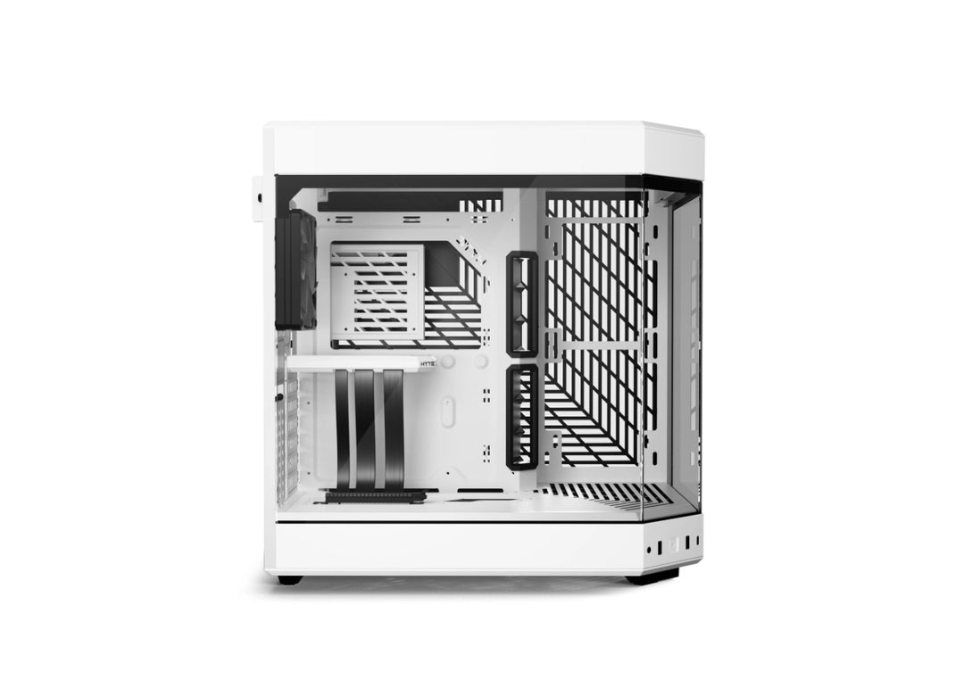 HYTE Y60 Modern Aesthetic Dual Chamber Panoramic Tempered Glass Mid-Tower ATX Computer Gaming Case with PCIE 4.0 Riser Cable Included, Snow White (CS-HYTE-Y60-WW)