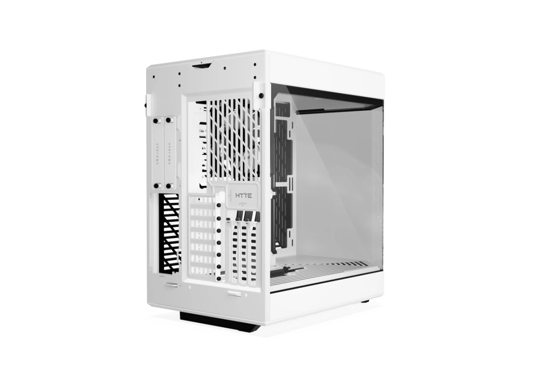 HYTE Y60 Modern Aesthetic Dual Chamber Panoramic Tempered Glass Mid-Tower ATX Computer Gaming Case with PCIE 4.0 Riser Cable Included, Snow White (CS-HYTE-Y60-WW)