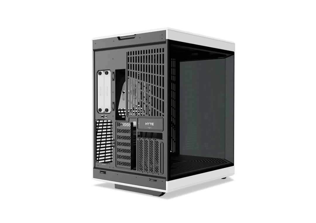 HYTE Y70 Upgraded Modern Aesthetic Dual Chamber Panoramic Tempered Glass Mid-Tower ATX Computer Gaming Case with PCIE 4.0 Riser Cable Included, White (CS-HYTE-Y70-BW)