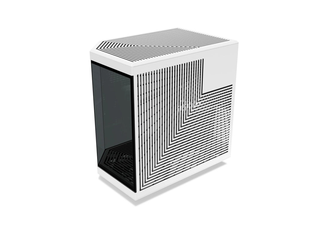 HYTE Y70 Upgraded Modern Aesthetic Dual Chamber Panoramic Tempered Glass Mid-Tower ATX Computer Gaming Case with PCIE 4.0 Riser Cable Included, White (CS-HYTE-Y70-BW)
