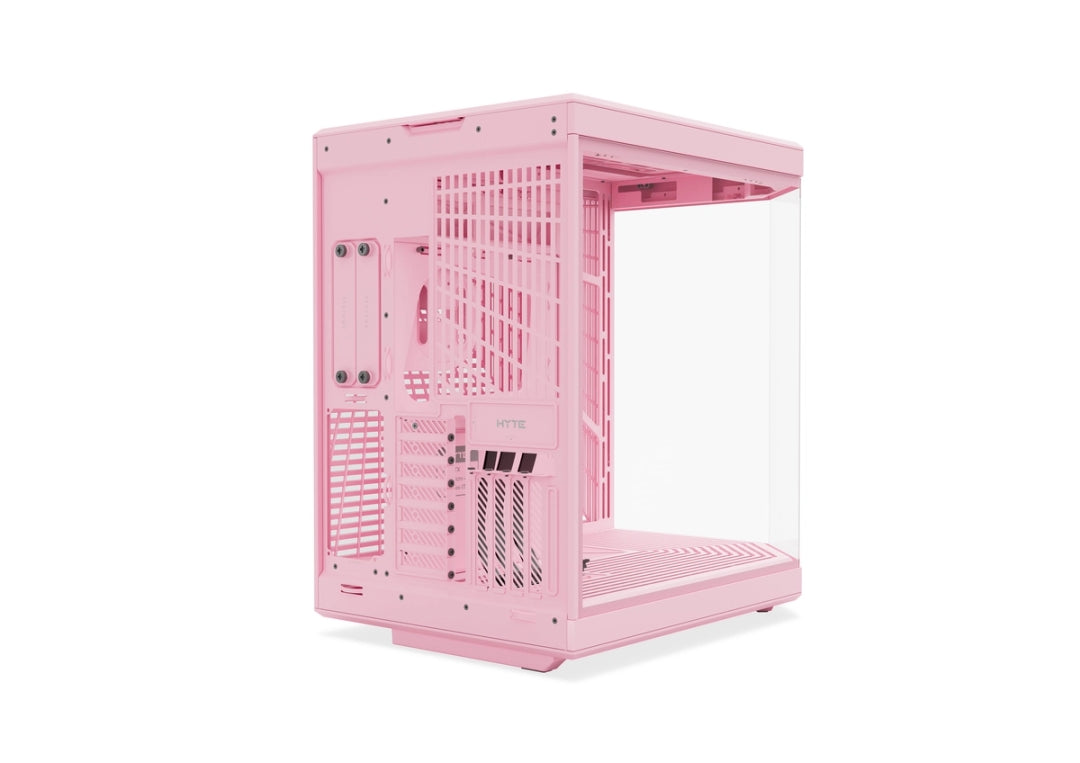 HYTE Y70 Mid-Tower ATX Gaming PC Desktop Case - Panoramic Tempered Glass - Dual Chamber - High Airflow Chassis - PCIE 4.0 Riser Cable Included - New Modern Aesthetic -(Pink)