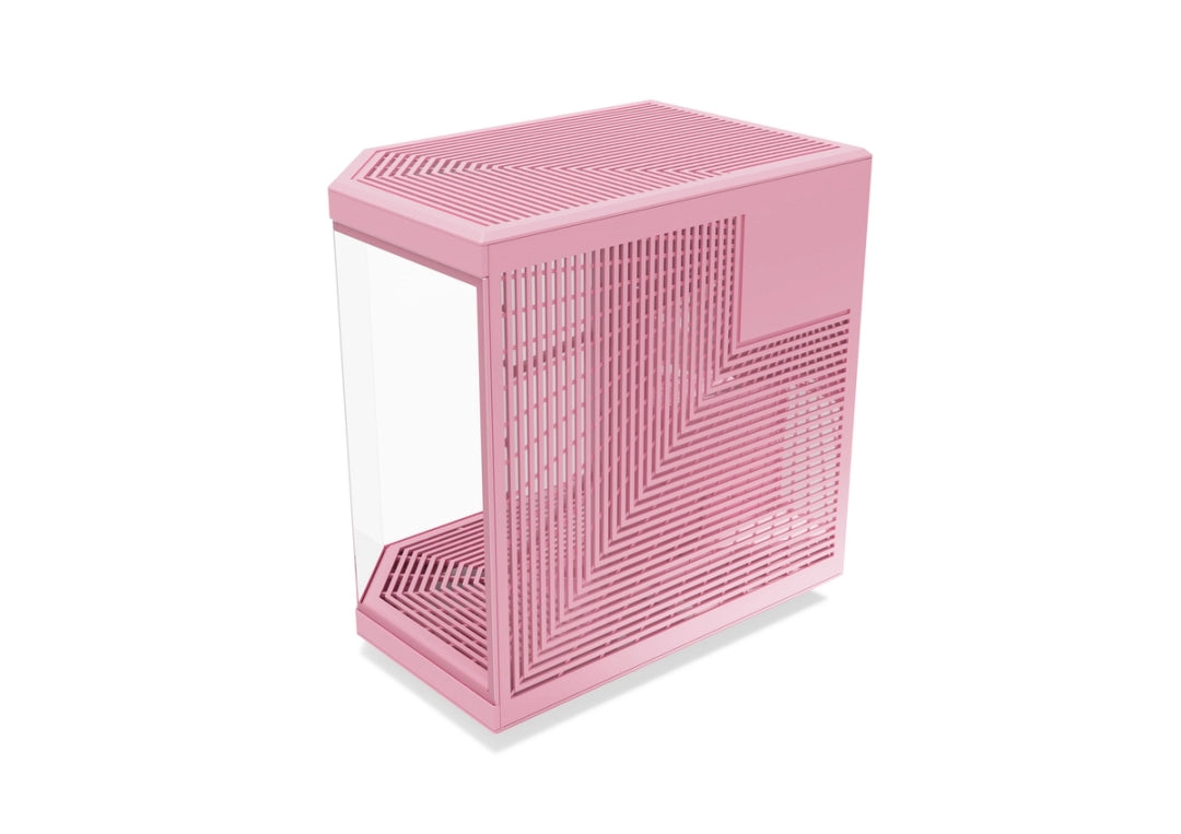HYTE Y70 Mid-Tower ATX Gaming PC Desktop Case - Panoramic Tempered Glass - Dual Chamber - High Airflow Chassis - PCIE 4.0 Riser Cable Included - New Modern Aesthetic -(Pink)