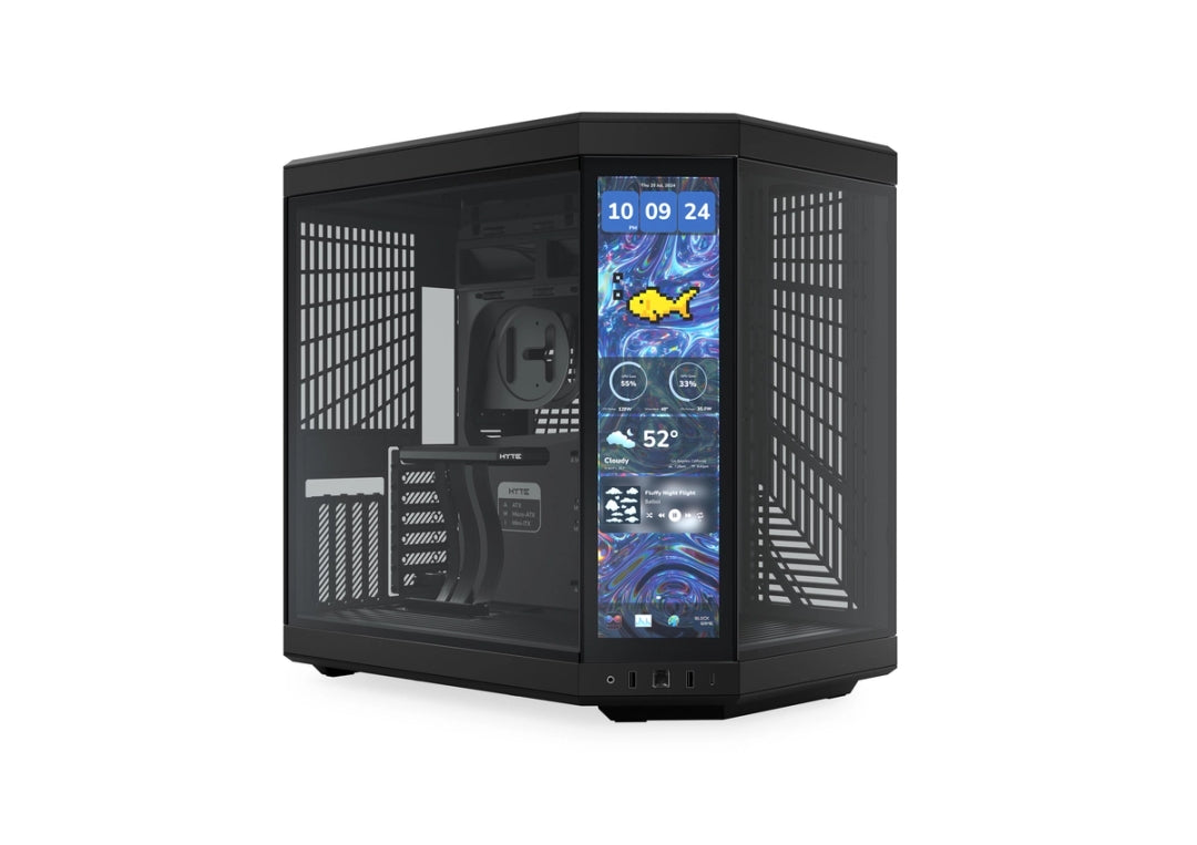 HYTE-Y70 Touch infinite with (3rd Gen Display) 14.9 inches 2.5k IPS 500nits+Gen 4.0 Riser Cable All Black Colour