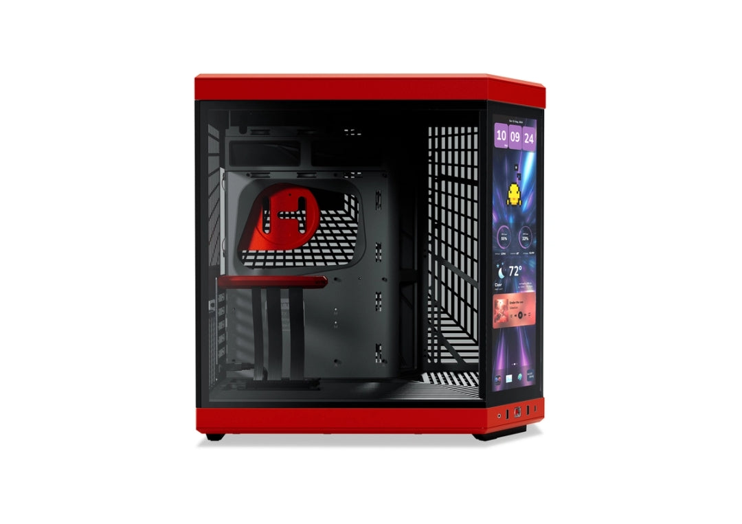 HYTE-Y70 Touch infinite with (3rd Gen Display) 14.9 inches 2.5k IPS 500nits+Gen 4.0 Riser Cable Black&Red Colour