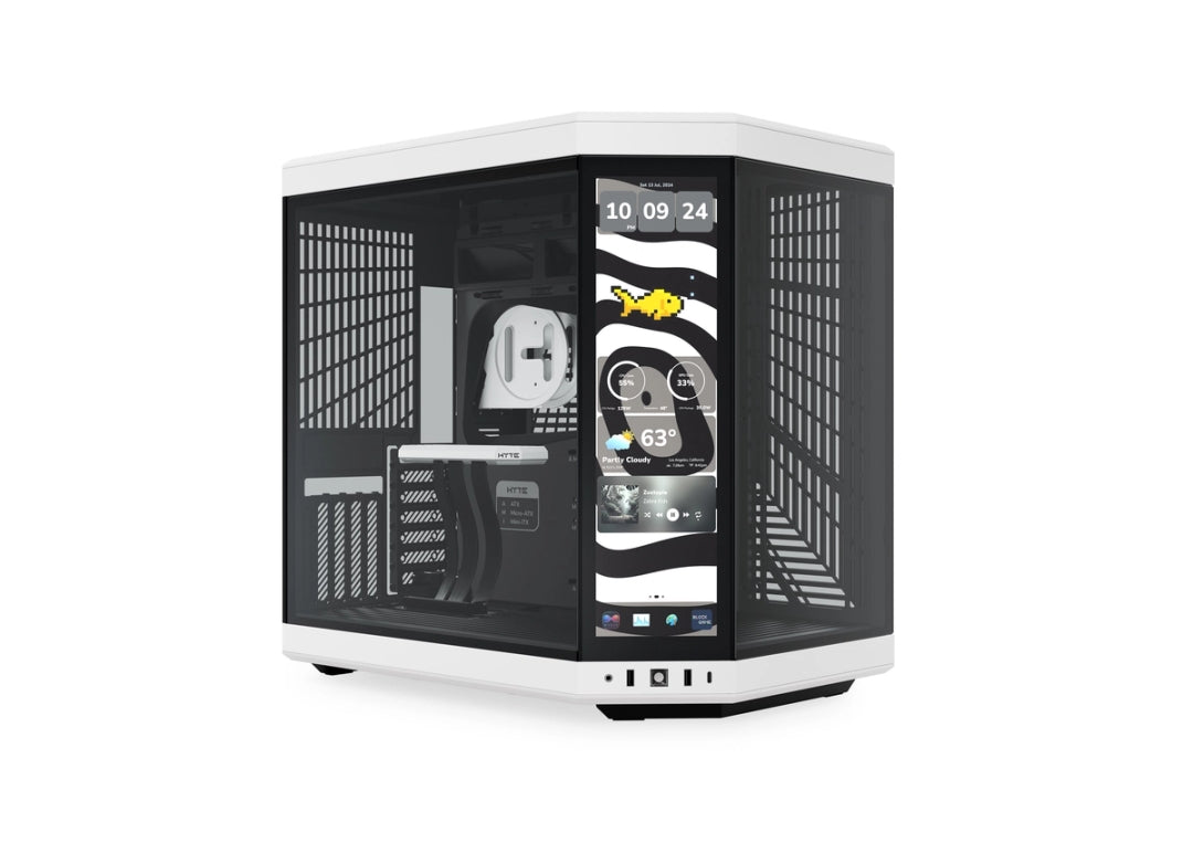 HYTE-Y70 Touch infinite with (3rd Gen Display) 14.9 inches 2.5k IPS 500nits+Gen 4.0 Riser Cable Black&White Colour