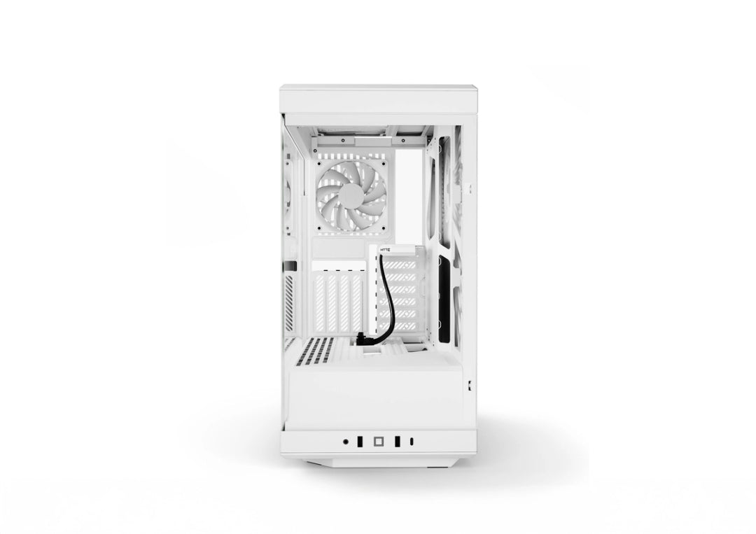 HYTE Y40 Modern Aesthetic Panoramic Tempered Glass Mid-Tower ATX Computer Gaming Case with PCIE 4.0 Riser Cable Included, Snow White (CS-HYTE-Y40-WW)