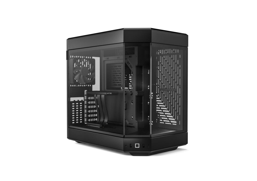 HYTE Y60 Modern Aesthetic Dual Chamber Panoramic Tempered Glass Mid-Tower ATX Computer Gaming Case with PCIE 4.0 Riser Cable Included, Black (CS-HYTE-Y60-B)