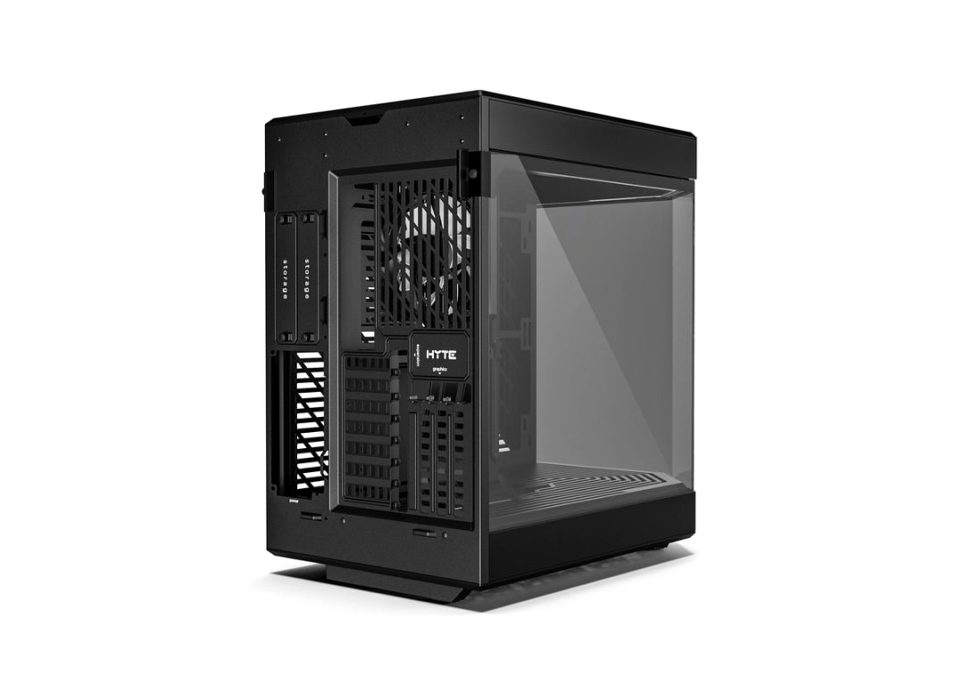 HYTE Y60 Modern Aesthetic Dual Chamber Panoramic Tempered Glass Mid-Tower ATX Computer Gaming Case with PCIE 4.0 Riser Cable Included, Black (CS-HYTE-Y60-B)