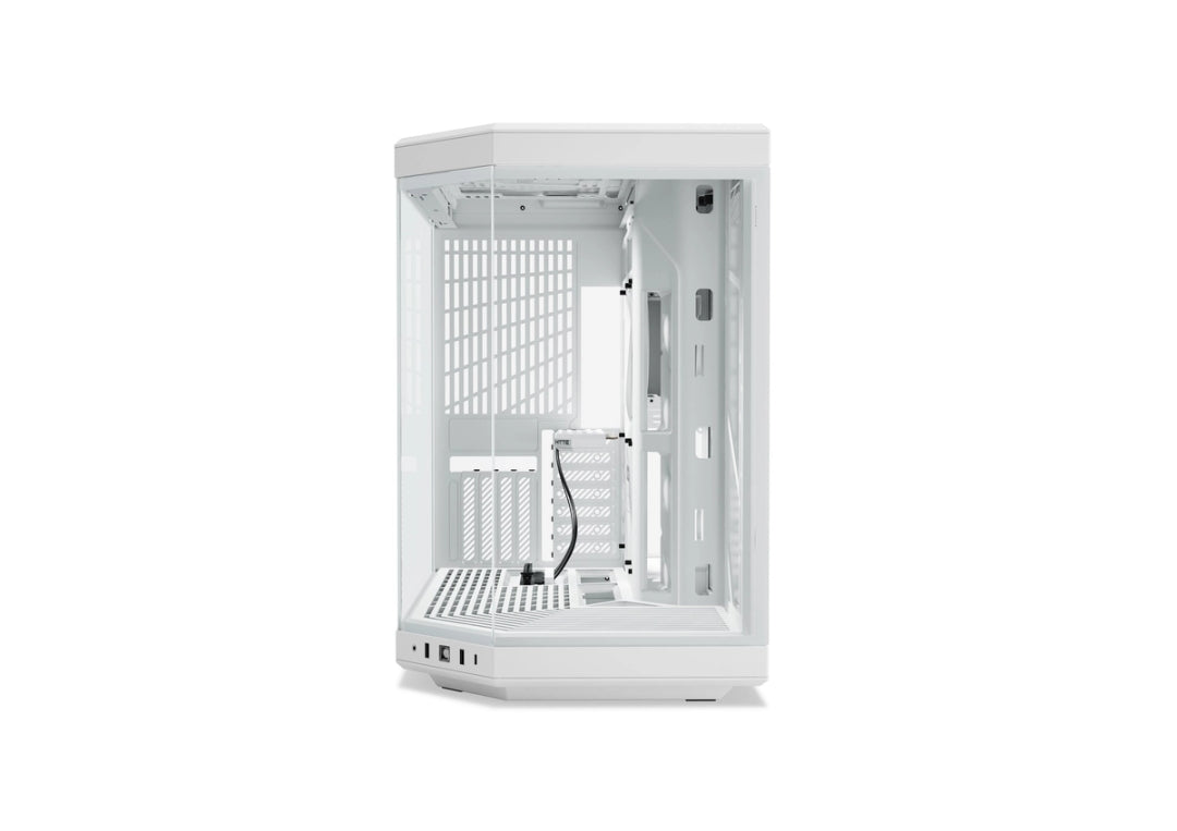 HYTE Y70 Upgraded Modern Aesthetic Dual Chamber Panoramic Tempered Glass Mid-Tower ATX Computer Gaming Case with PCIE 4.0 Riser Cable Included, WHITE (CS-HYTE-Y70-WW)