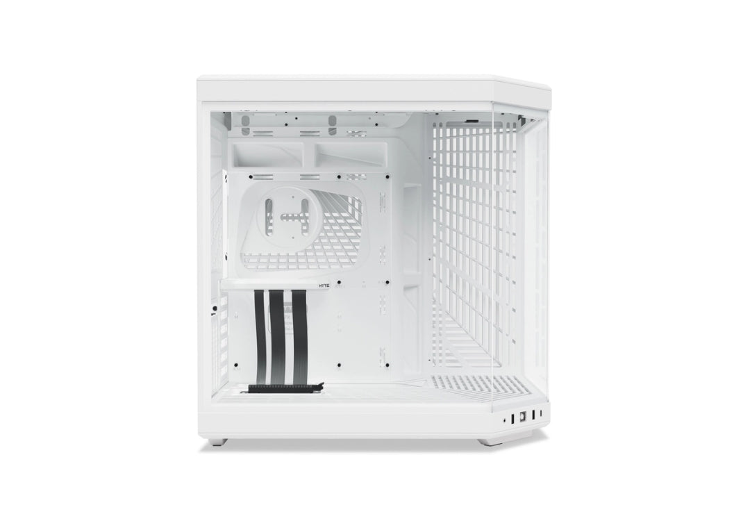 HYTE Y70 Upgraded Modern Aesthetic Dual Chamber Panoramic Tempered Glass Mid-Tower ATX Computer Gaming Case with PCIE 4.0 Riser Cable Included, WHITE (CS-HYTE-Y70-WW)