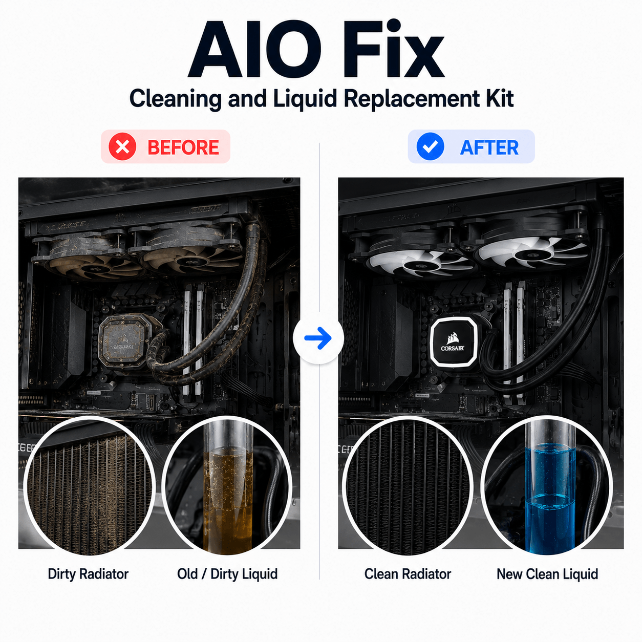AIO Fix Cleaning and Liquid Replacement Kit - AHW Store