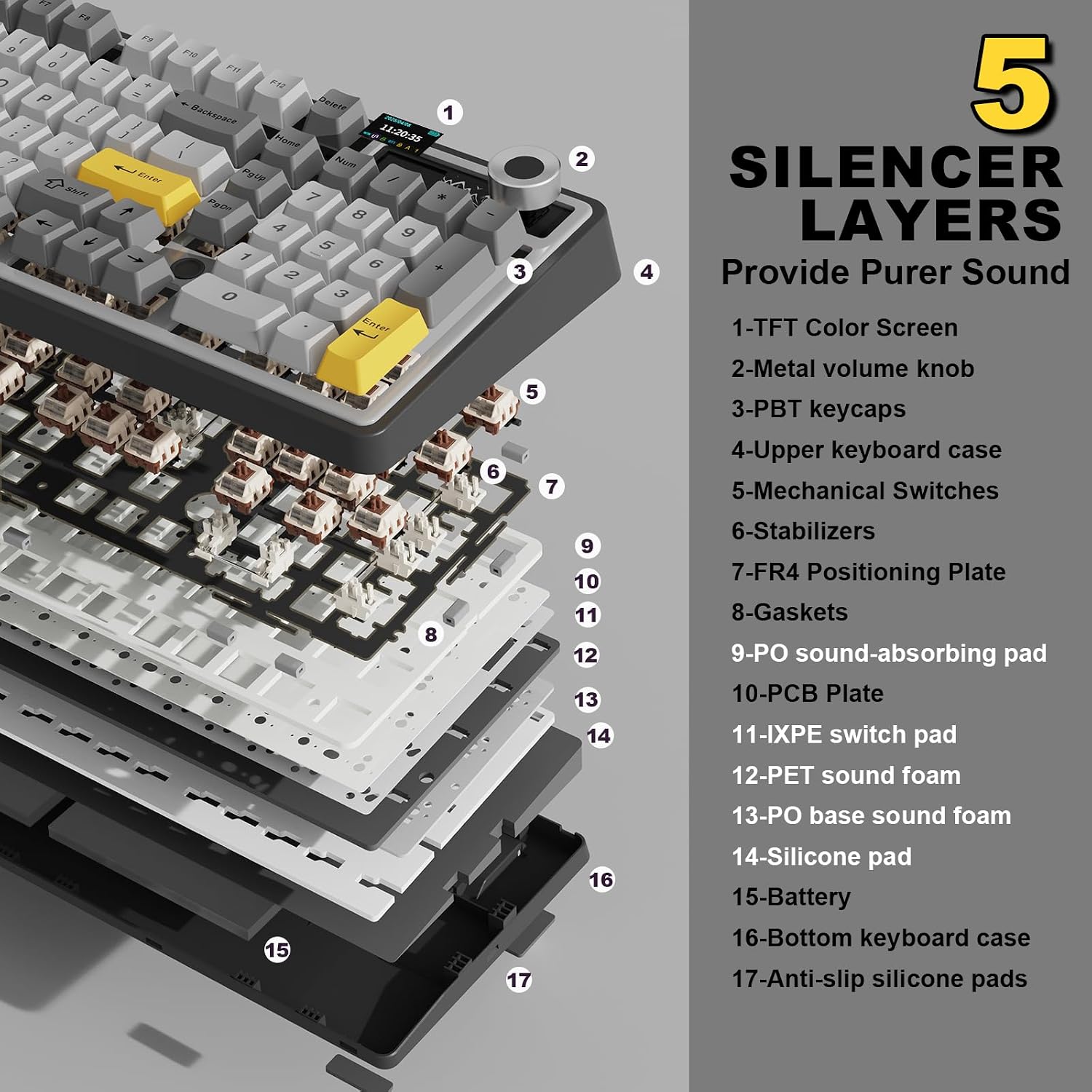 AJAZZ AK980 Wireless Mechanical Keyboard - AHW Store