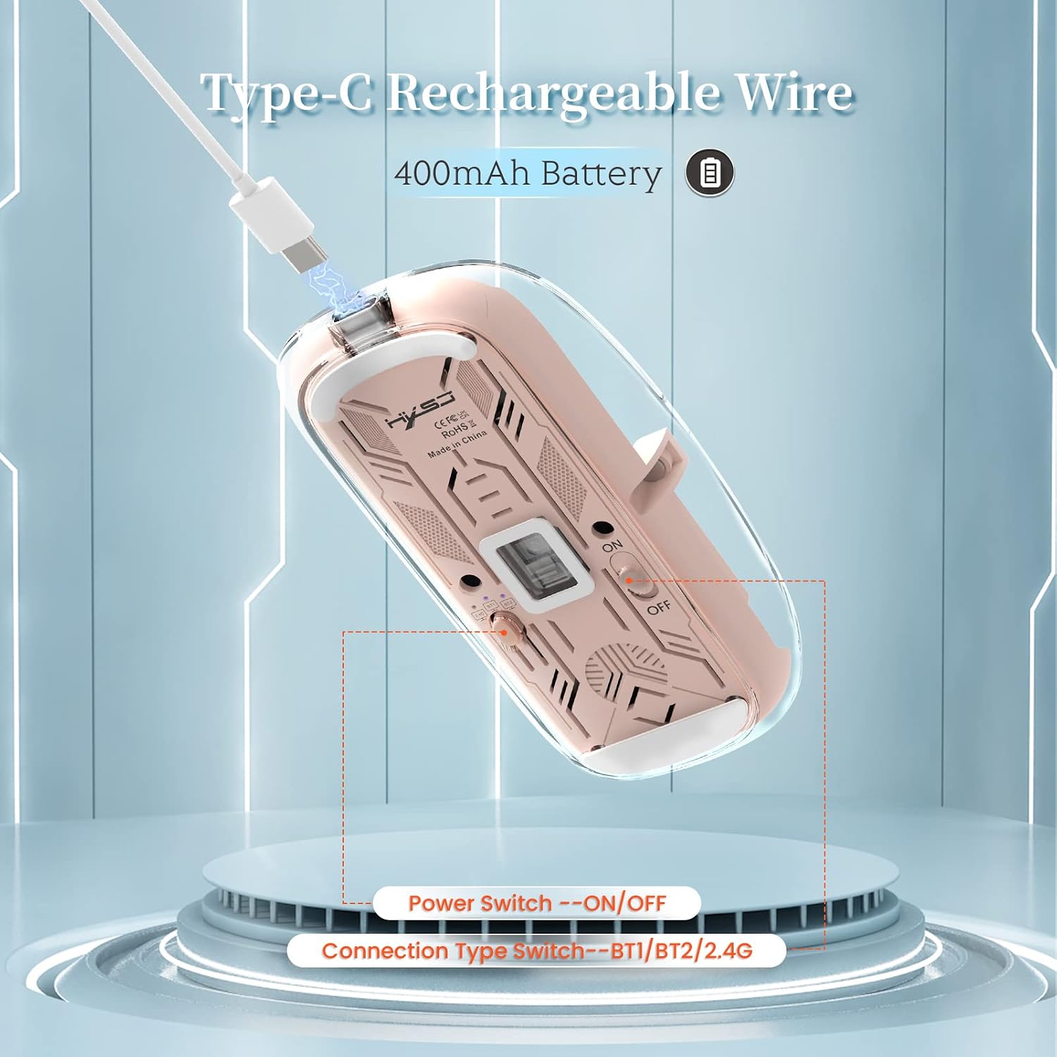 A.JAZZ Wireless Bluetooth 5.1 Mini Mouse - AHW Store