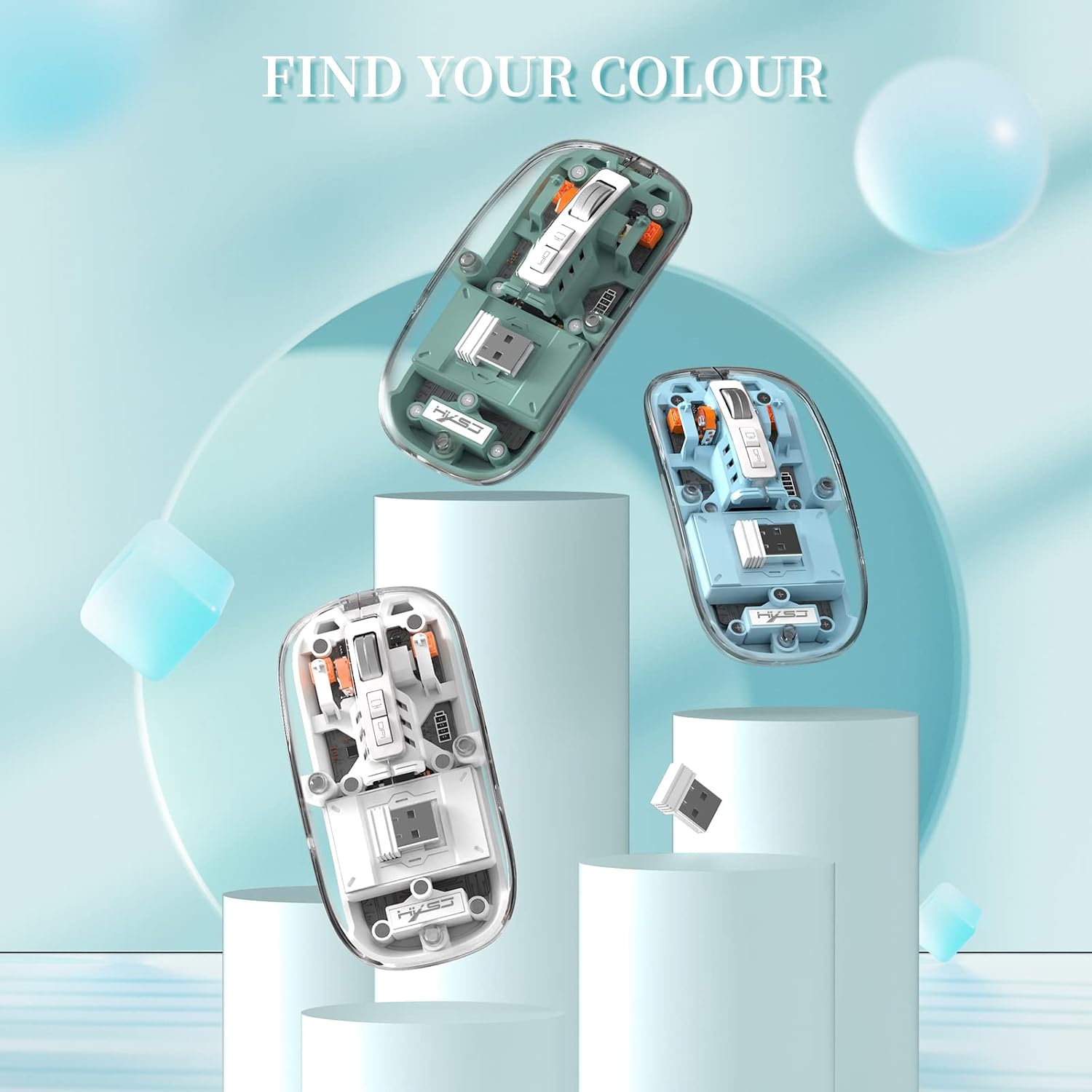 A.JAZZ Wireless Bluetooth Mini Mouse Green - AHW Store