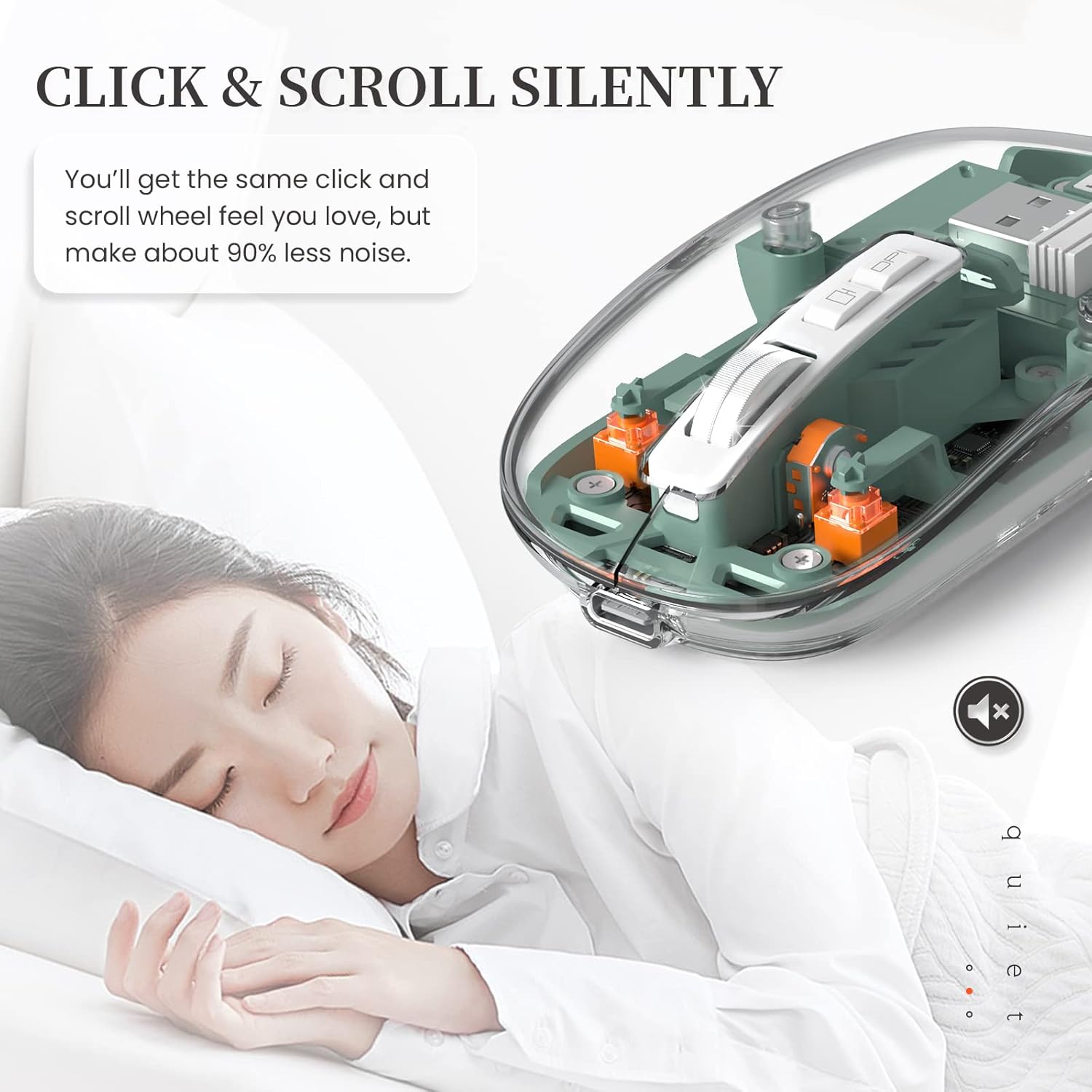 A.JAZZ Wireless Bluetooth Mini Mouse Green - AHW Store
