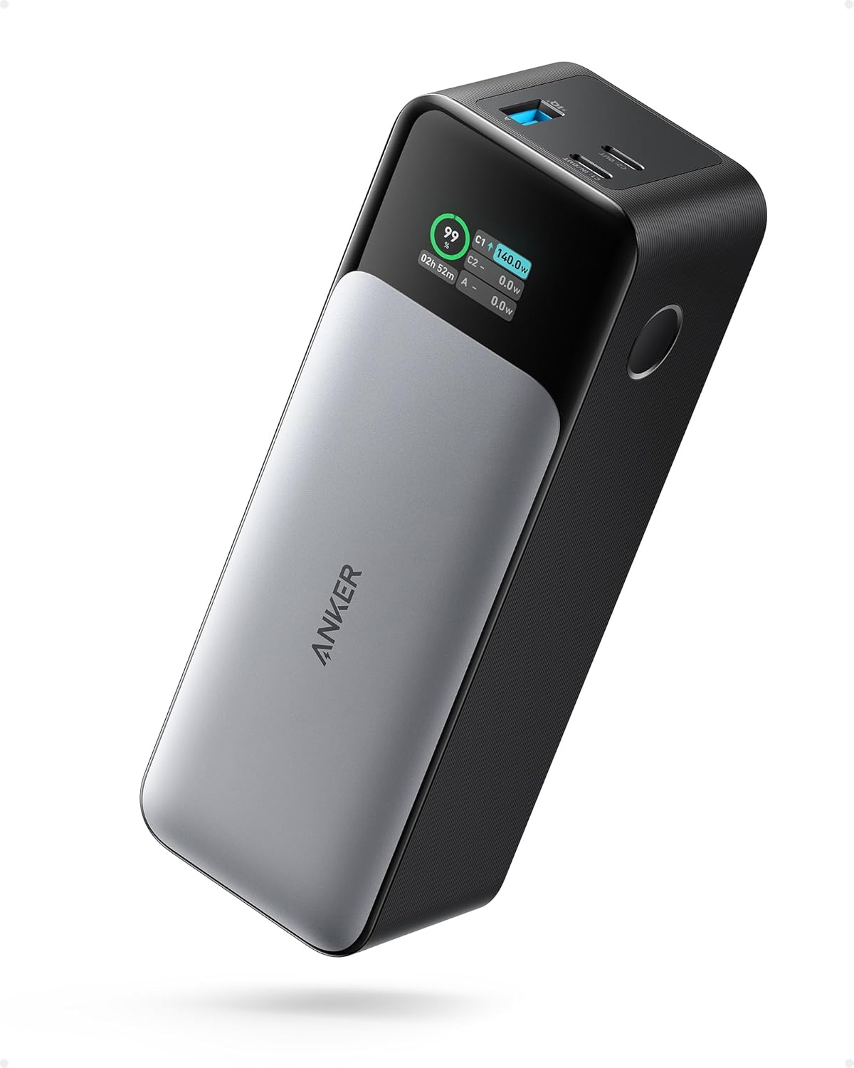 Anker 737 Power Bank (PowerCore 24K), 24,000mAh 3 - Port Portable Charger with 140W Output, Smart Digi - AHW Store