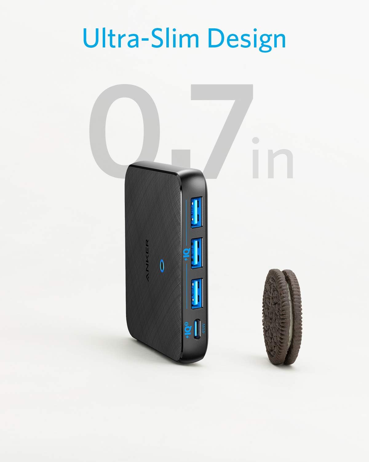 Anker A2045 65W 4 - Port Fast Charger – GaN PIQ 3.0 PowerPort Atom III Slim with 45W USB - C PD, Multi - D - AHW Store