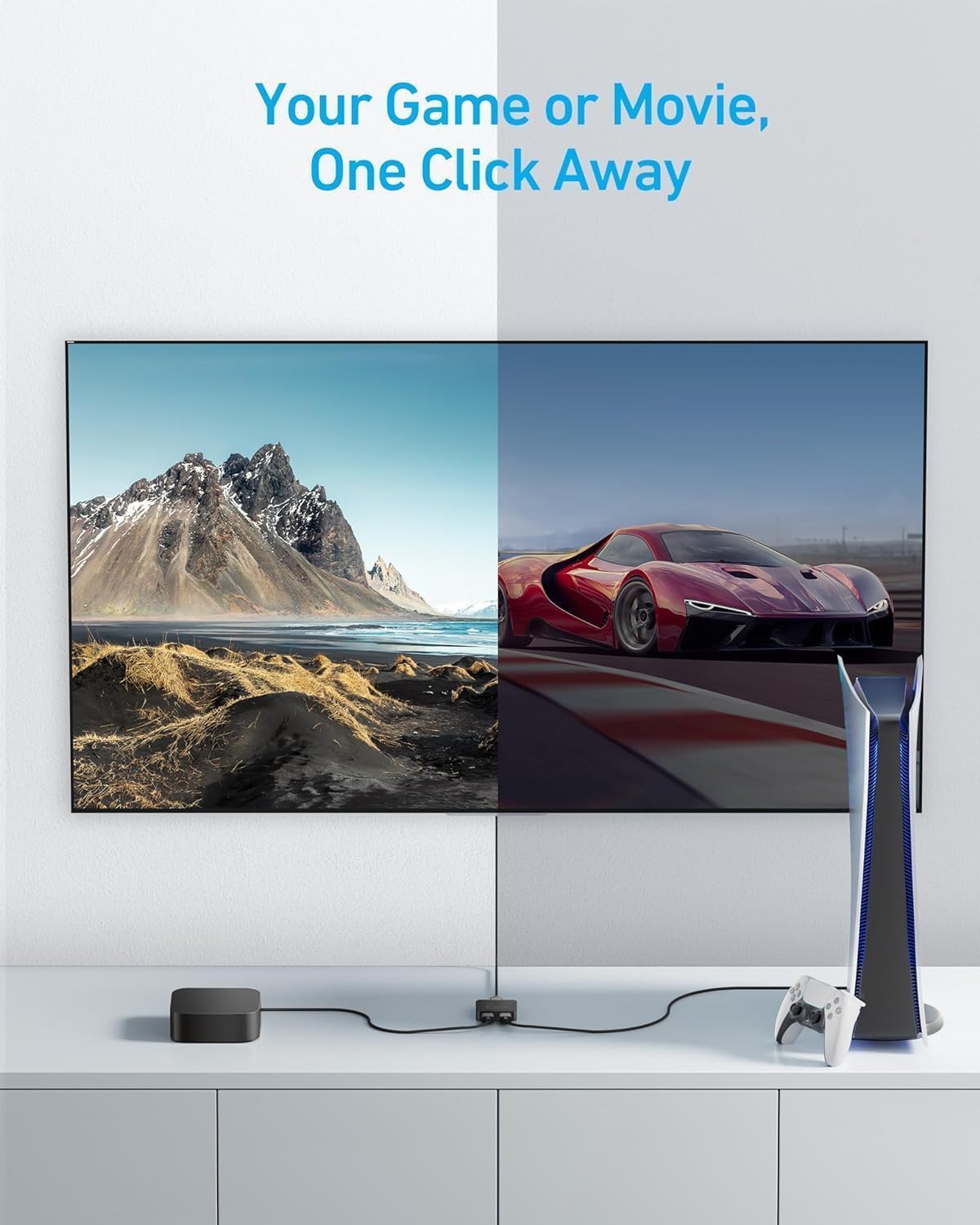 Anker HDMI Switch, 4K@60Hz Bi - Directional HDMI Switcher, 2 in 1 Out with Smooth Finish, Supports HDR - AHW Store