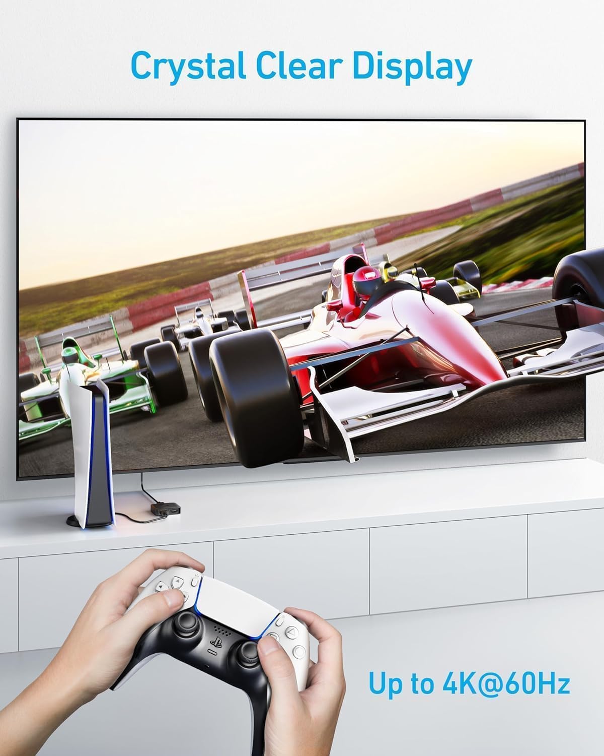 Anker HDMI Switch, 4K@60Hz Bi - Directional HDMI Switcher, 2 in 1 Out with Smooth Finish, Supports HDR - AHW Store