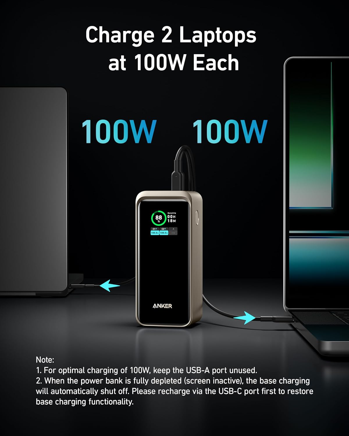 Anker Prime Power Bank, 20,000 mAh External Battery with 200 W Power, Digital Display, 2 x USB - C and - AHW Store