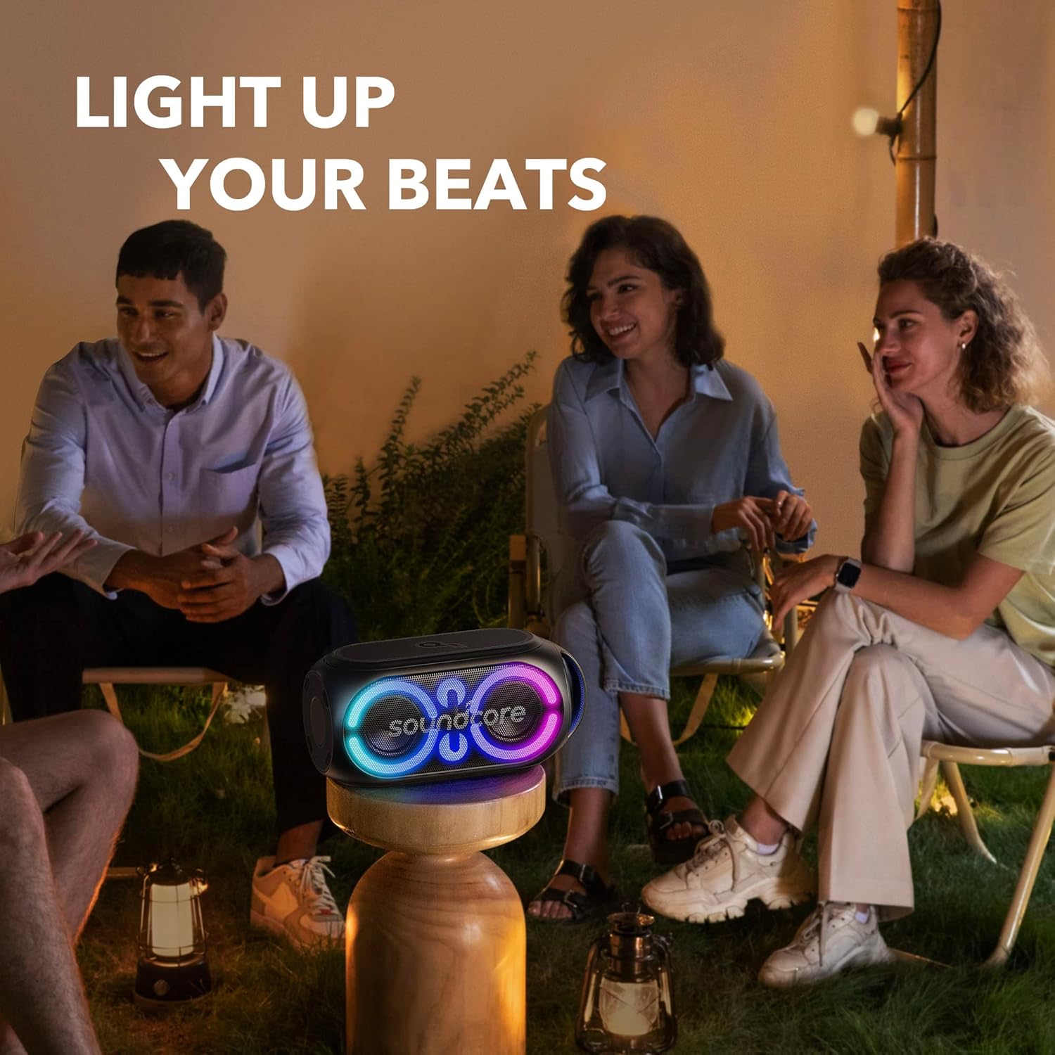 Anker Soundcore Rave Party 2 Portable Speaker, 120W Stereo, PartyCast 2.0, Light Show, IPX4 Water - Re - AHW Store
