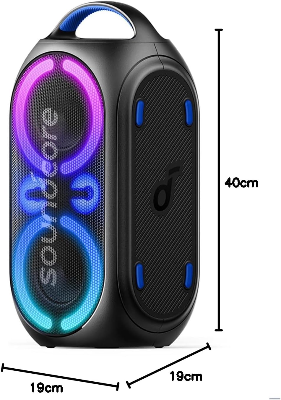Anker Soundcore Rave Party 2 Portable Speaker, 120W Stereo, PartyCast 2.0, Light Show, IPX4 Water - Re - AHW Store
