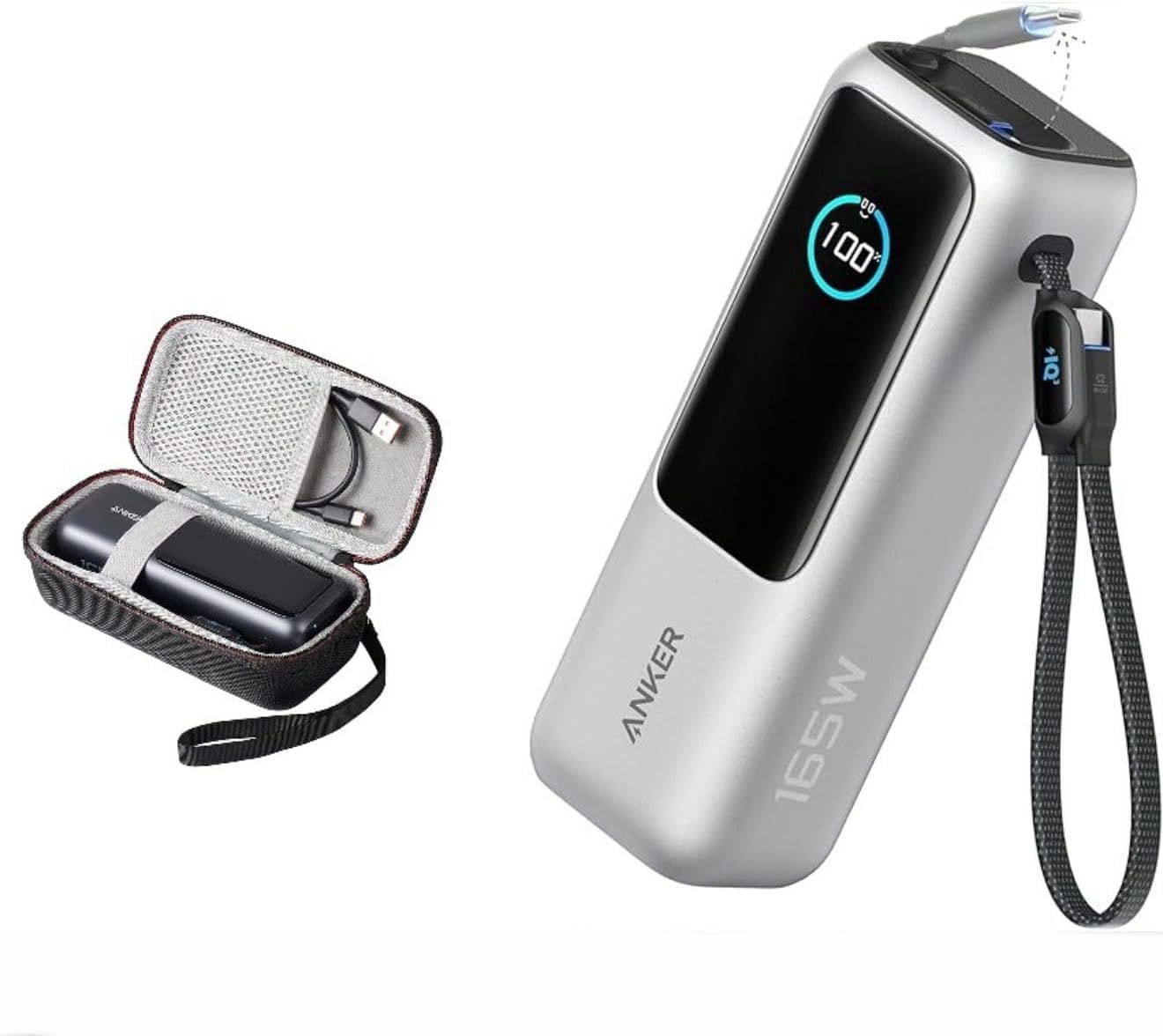 Anker Zolo Power Bank (25K, 165W, Built - In USB - C and Retractable Cable) High - Speed Portable Charger, - AHW Store