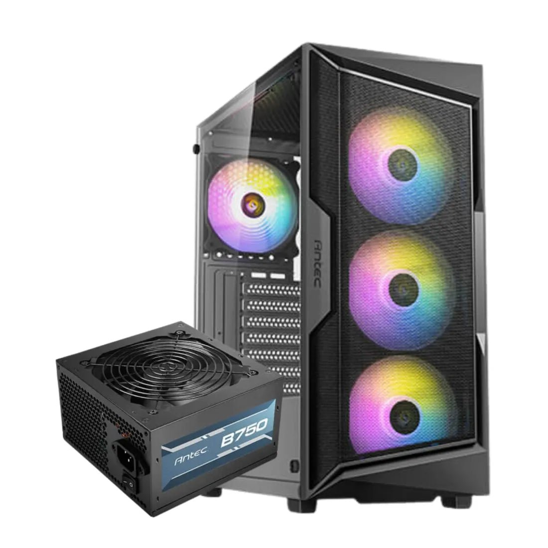 Antec AX61 Elite Mid Tower Case 4 Fan ARGB Black + Antec Atom B750 Power Supply - AHW Store