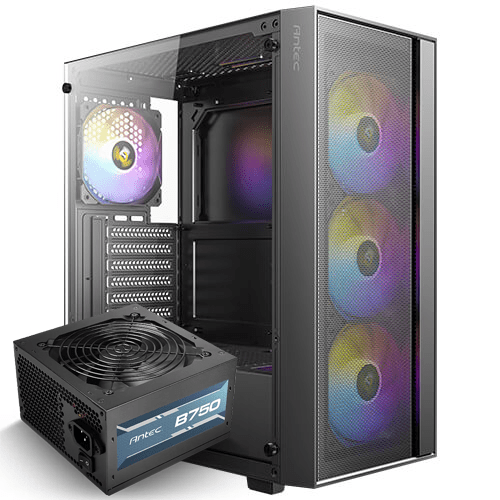 Antec AX65 ARGB Gaming Mid Tower Case + Antec Atom B750 80 Plus Bronze Power Supply 750W - AHW Store