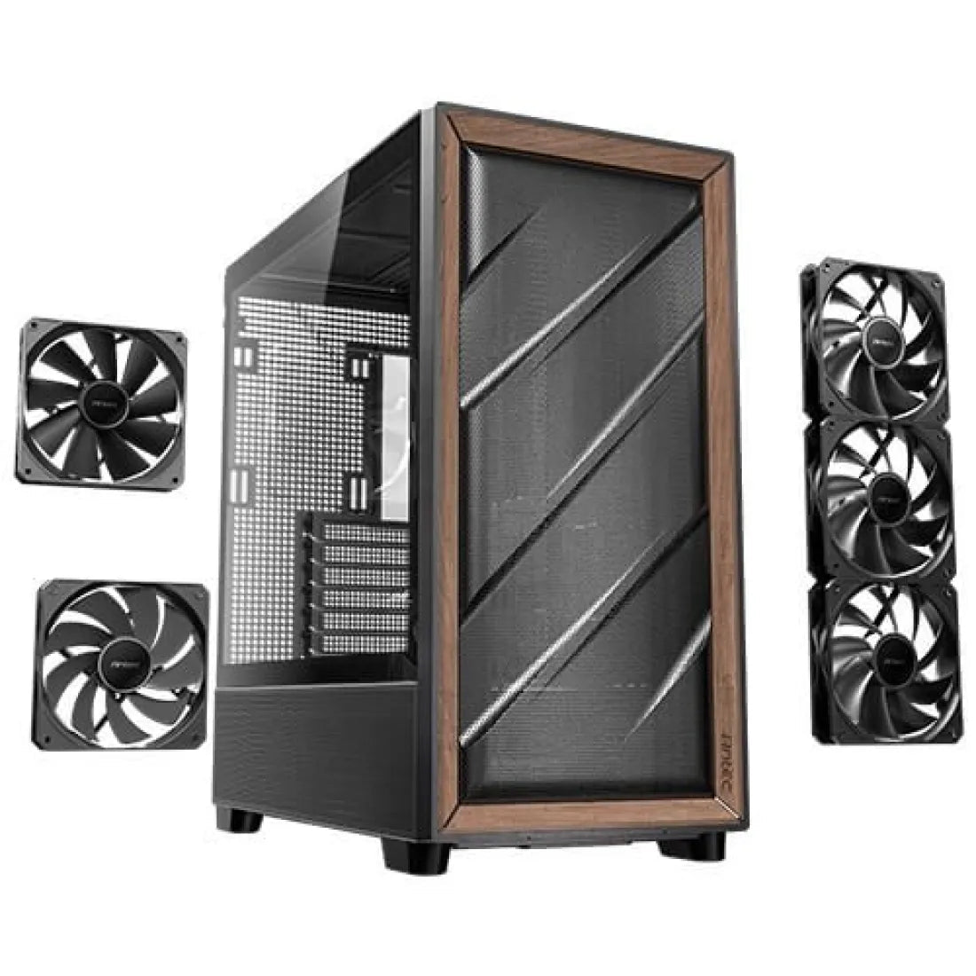 Antec Flux Mesh Mid Tower E-ATX Case 5 Fan Black - AHW Store