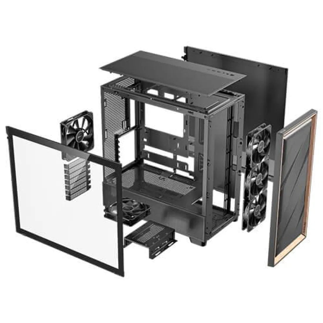Antec Flux Mesh Mid Tower E-ATX Case 5 Fan Black - AHW Store
