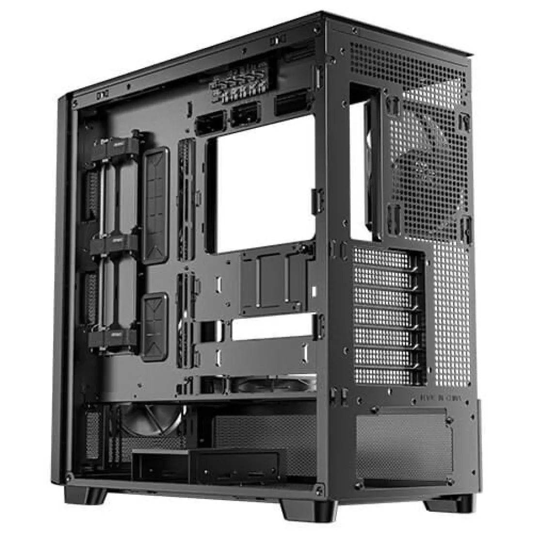 Antec Flux Mesh Mid Tower E-ATX Case 5 Fan Black - AHW Store