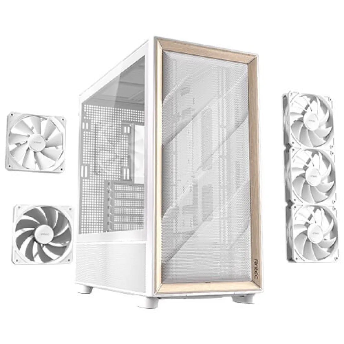 Antec Flux Mesh Mid Tower E - ATX Case 5 Fan White - AHW Store