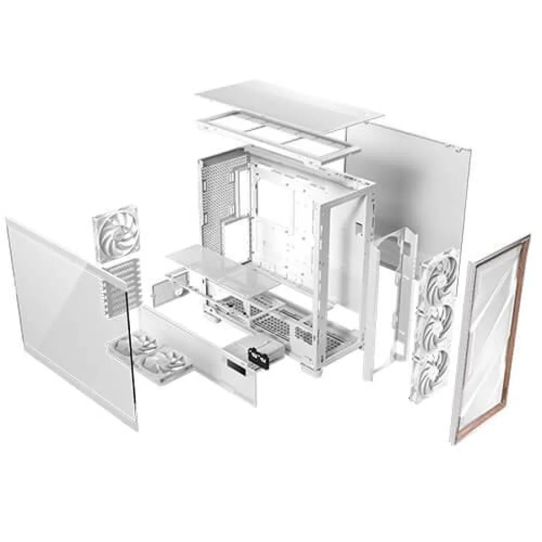 Antec Flux Pro Full Tower E - ATX Case 6 Fan White - AHW Store