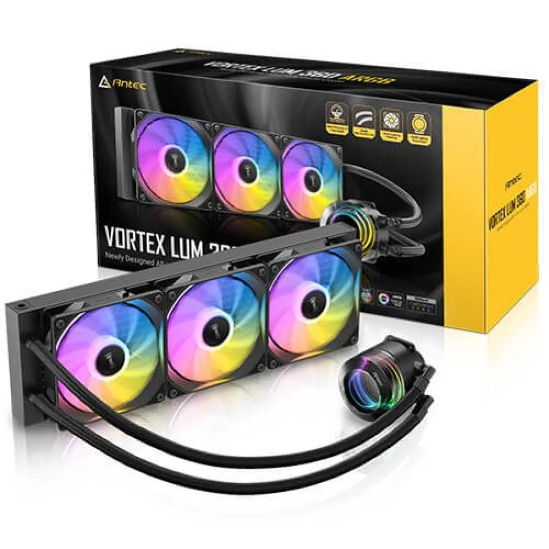 Antec VORTEX LUM 360 ARGB CPU Liquid Cooler Black - AHW Store
