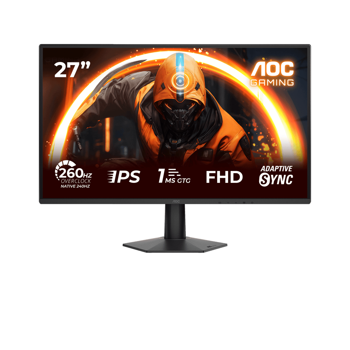 AOC 27G50Z Gaming Monitor 27 Inch IPS FHD 260Hz OC 0.3Ms Black - AHW Store