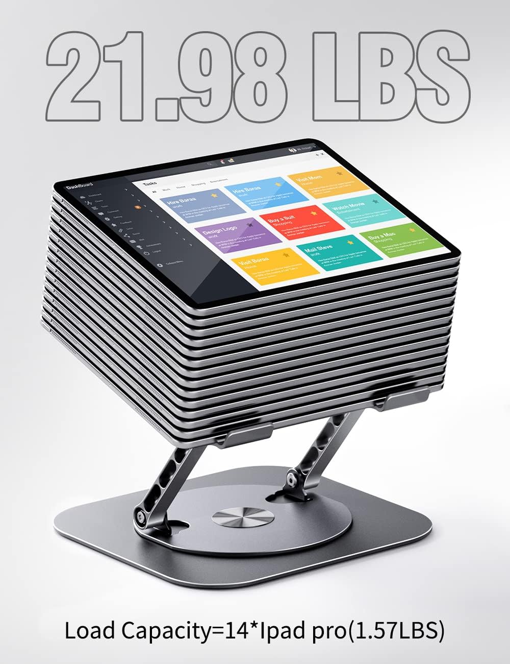 AOEVI Adjustable Laptop Stand with 360 Rotating Base, Computer Stand for Laptop Ergonimic Foldable L - AHW Store