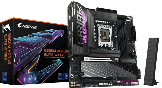 AORUS B860M AORUS ELITE WIFI6E DDR5 LGA 1851 Motherboard Black