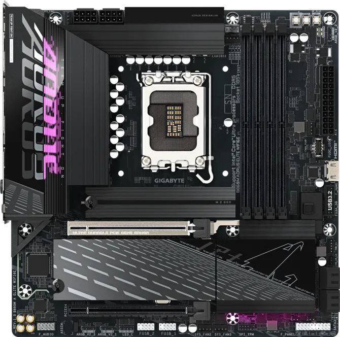 AORUS B860M AORUS ELITE WIFI6E DDR5 LGA 1851 Motherboard Black