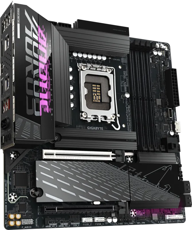 AORUS B860M AORUS ELITE WIFI6E DDR5 LGA 1851 Motherboard Black