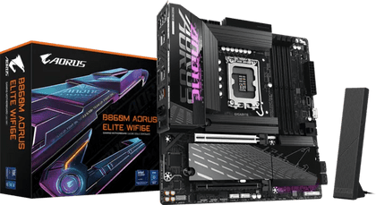 AORUS B860M AORUS ELITE WIFI6E DDR5 LGA 1851 Motherboard Black - AHW Store